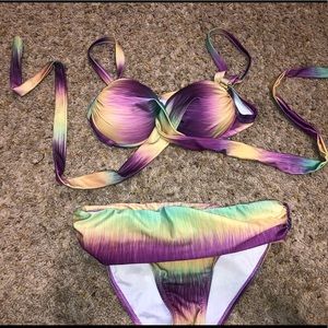 Multi-color bikini set💜💛🧡💚